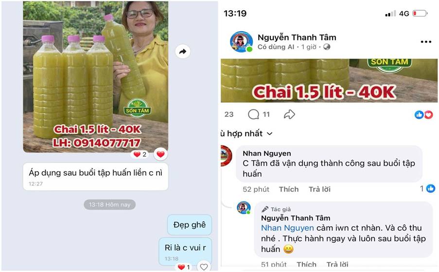 Kết quả tích cực từ các hội viên: Những đơn hàng thực tế và chỉ số tăng trưởng doanh số sau buổi tập huấn.